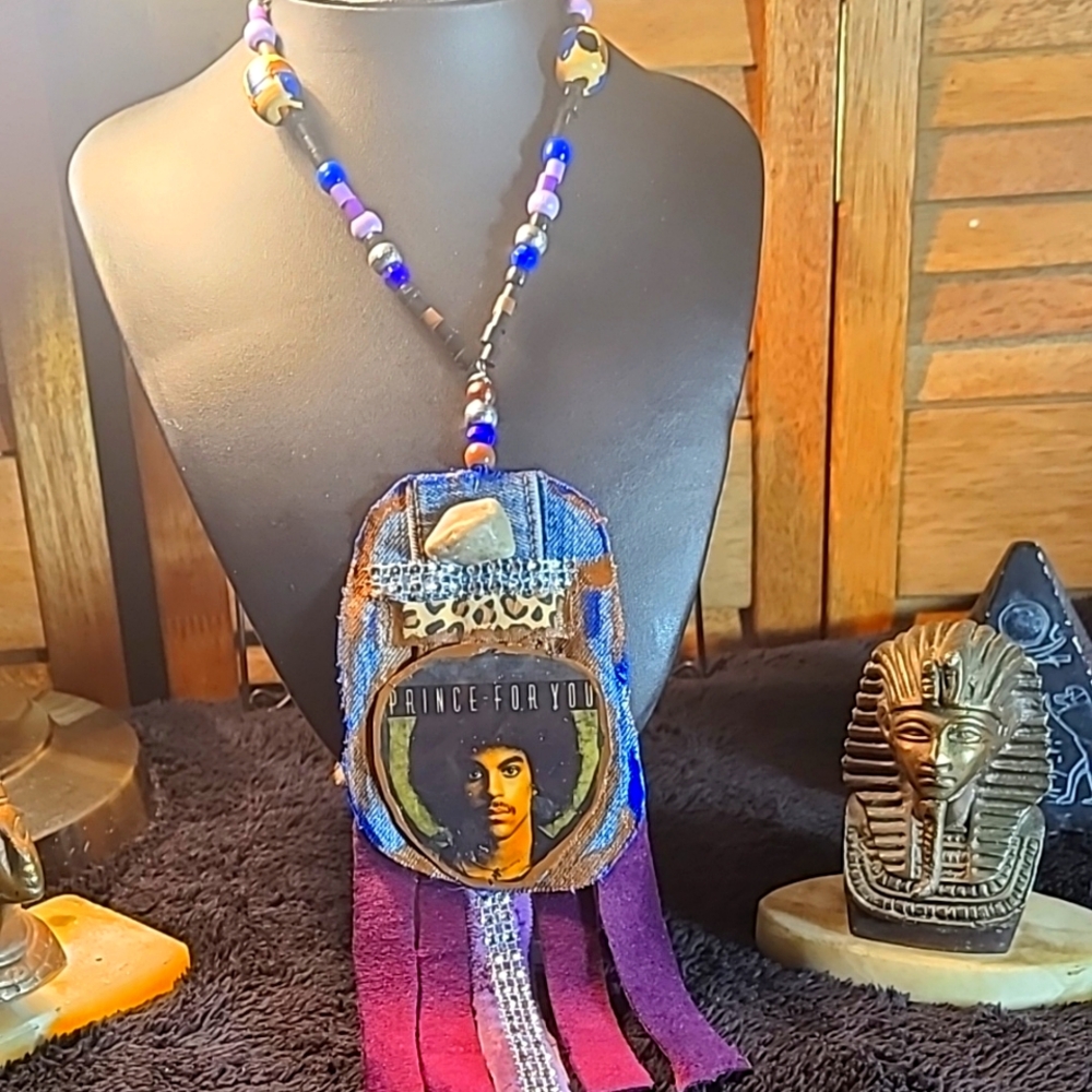 Handcrafted Purple Beaded Necklace